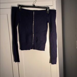 New York and Co navy blue off the shoulder.